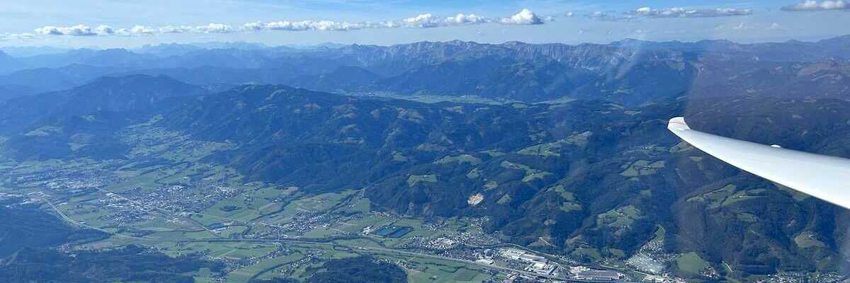 Flugwegposition um 13:13:21: Aufgenommen in der Nähe von Gemeinde Stanz im Mürztal, Österreich in 2546 Meter